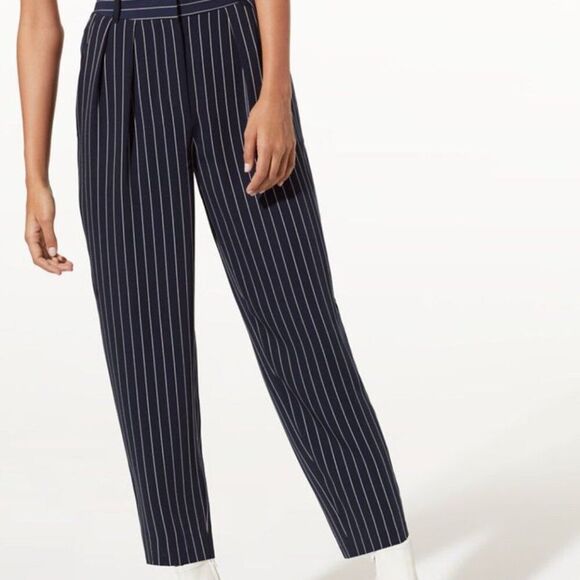 Aritzia Babaton Modesto pants/ navy pinstripe / 0 - Picture 1 of 7